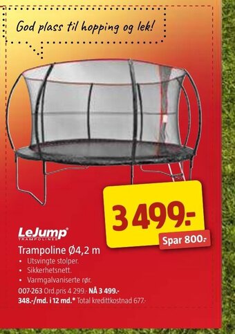 Jula LeJump Trampoline Ø4,2 m tilbud