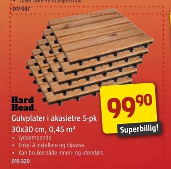 Jula Gulvplater I Akasietre 5-pk 30x30 cm, 0,45 m² tilbud