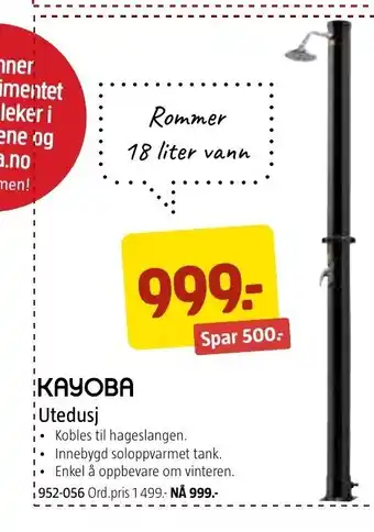 Jula KAYOBA Utedusj tilbud