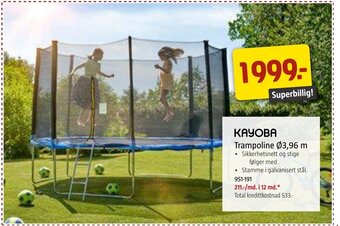 Jula Kayoba Trampoline Ø3.96 m tilbud