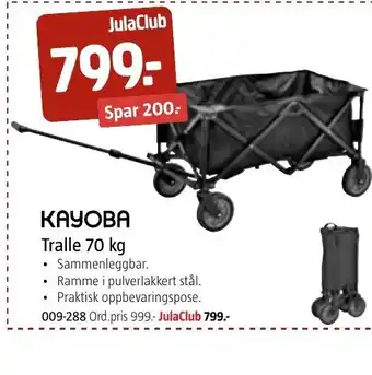 Jula Kayoba Tralle 70 kg tilbud