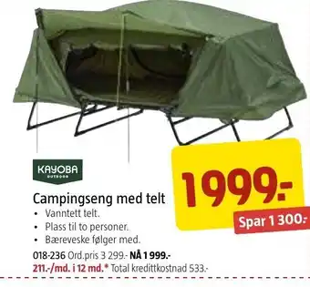 Jula Campingsend Med Telt tilbud