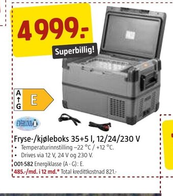 Jula Fryse-/kjøleboks 35+5 l, 12/24/230 V tilbud