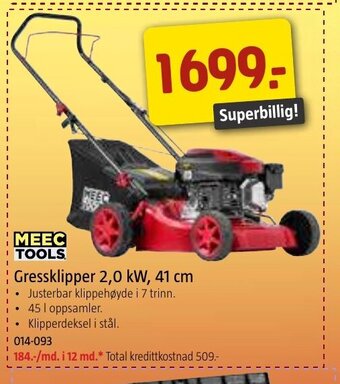 Jula Gressklipper 2,0 kW, 41 cm tilbud