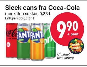 Nærbutikken Sleek Cans Fra Coca-Cola tilbud