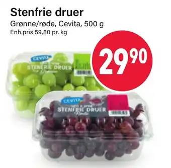 Nærbutikken Stenfire Druer tilbud