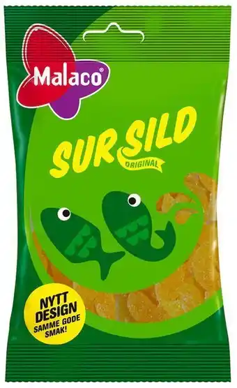 Godteri malaco sur sild