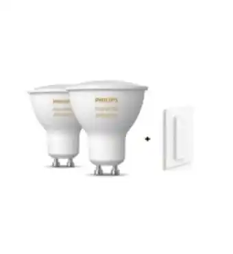 Coolshop Philips hue - 2x dual pack gu10 - white ambiance & hue dimmer switch - bundle tilbud