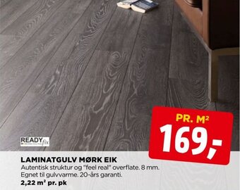 jem & fix Laminatgulv mørk eik tilbud