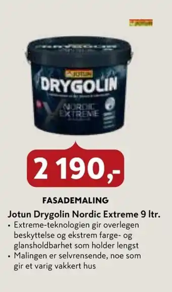 Byggmakker FASADEMALING jotun drygolin nordic extreme 9 ltr. tilbud