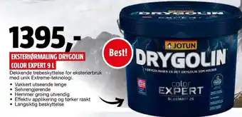 Bauhaus JOTUn eksteriørmaling drygolin color expert 9 L tilbud