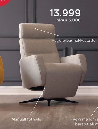 Møbelringen Galaxy Sky hvilestol tilbud