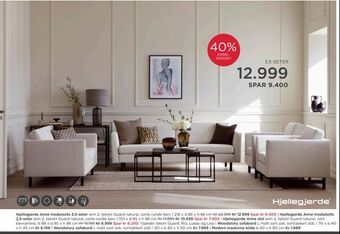 Møbelringen Hjellegjerde Anne modulsofa 3,5-seter tilbud