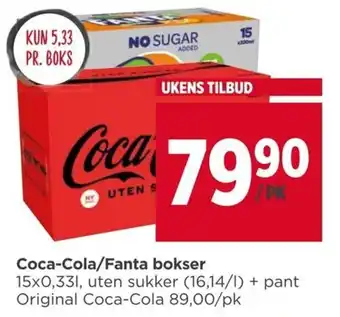 Meny Cola-Cola Fanta Bokser tilbud