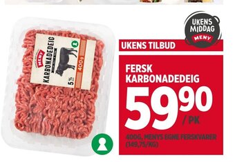 Meny Fersk Karbonadedeig tilbud