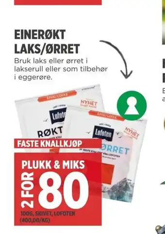 Meny Einerøkt laks/ørret tilbud