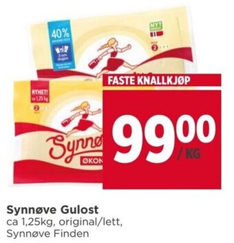 Meny Synnøve Gulost tilbud