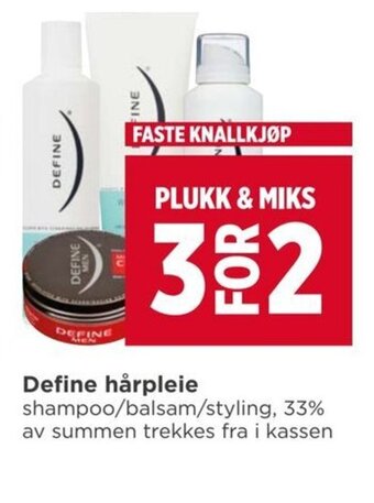 Meny Define Hårpleie tilbud