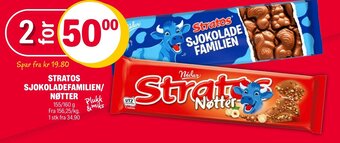 Coop Extra Stratos Sjokoladefamilien/nøtter tilbud