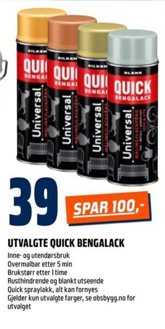 Obs Bygg Utvalgte Quick Bengalack tilbud