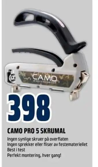 Obs Bygg Camo Pro 5 Skrumal tilbud