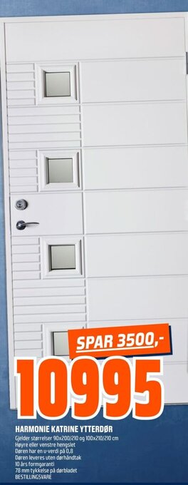 Obs Bygg Harmonie Katrine Ytterdør tilbud