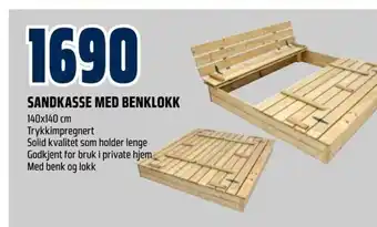 Obs Bygg Sandkasse Med Benlokk tilbud