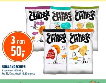 Coop Obs Sørlandschips tilbud