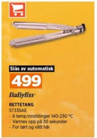 POWER Babyliss rettetang tilbud