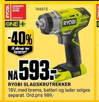 Ryobi Slagskrutrekker