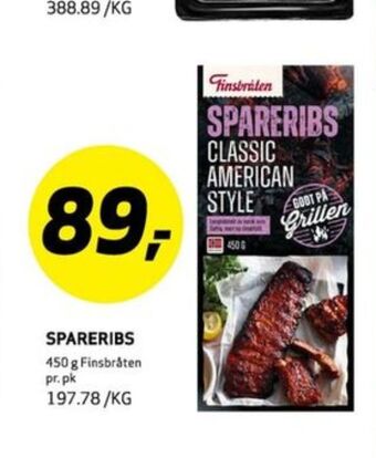 Bunnpris Finsbråten spareribs tilbud