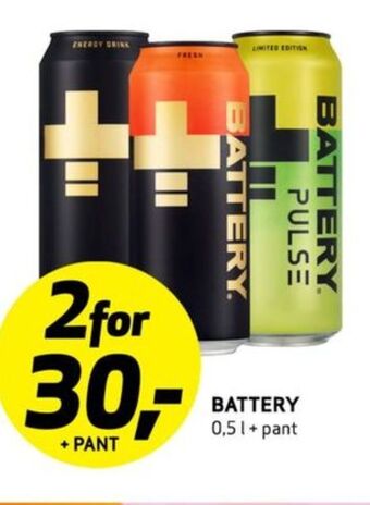 Bunnpris Battery energidrikk tilbud