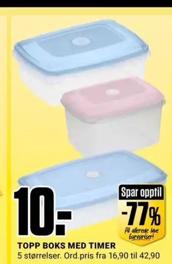 Europris Topp Boks Med Timer tilbud