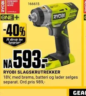 Europris Ryobi Slagskrutrekker tilbud