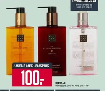 Europris Rituals Håndsåpe 300ml tilbud