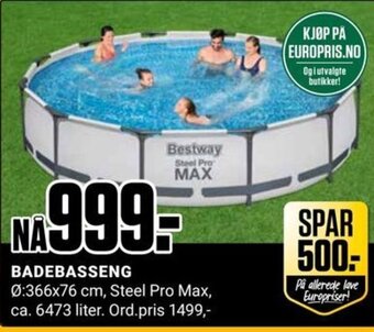 Europris Badebasseng tilbud