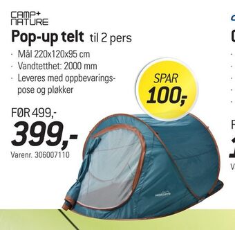 Thansen Pop-up telt tilbud