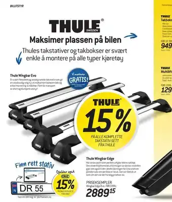 Thansen Thule Wingbar Edge tilbud