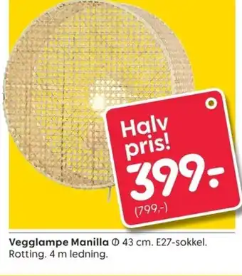 Vegglampe Manila