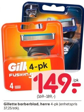 Rusta Gillette barberblad herre tilbud
