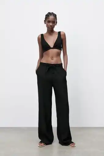 ZARA Full length bukse med struktur tilbud