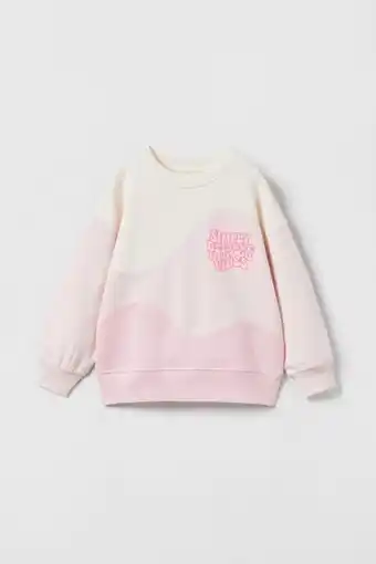 Sweatshirt med color block embossed