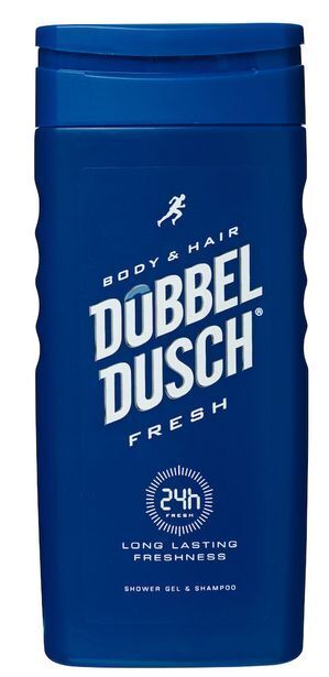 Rusta Dusjgelé og sjampo dubbeldusch tilbud