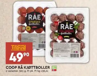 Coop Extra Coop Rå Kjøttboller tilbud