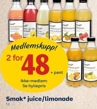 Coop Extra Smak* Juice/Limonade tilbud