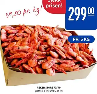Rema 1000 Reker Store 70/90 tilbud