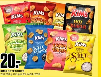 Europris Kims Potetchips tilbud