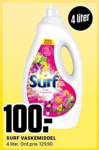 Europris Surf Vaskemiddel tilbud