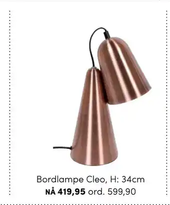 Nille Bordlampe Cleo tilbud