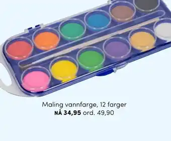 Maling Vannfarge 12 farger